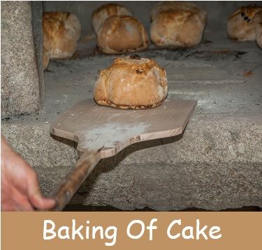 Baking cake chemical change