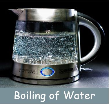 Boiling water physical change